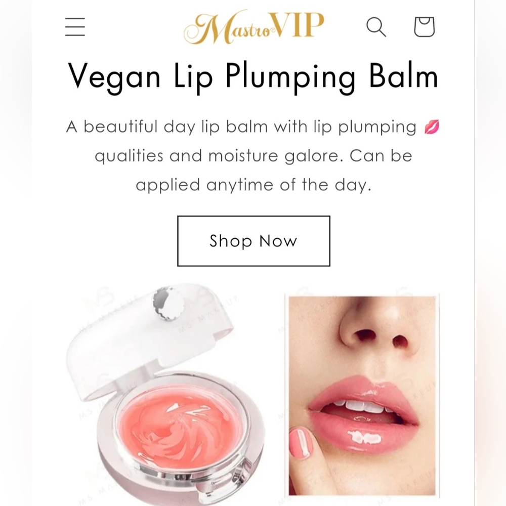 MastroVIP Plumping Moisturizing Lip Balm Soft Pink Hugh 💗